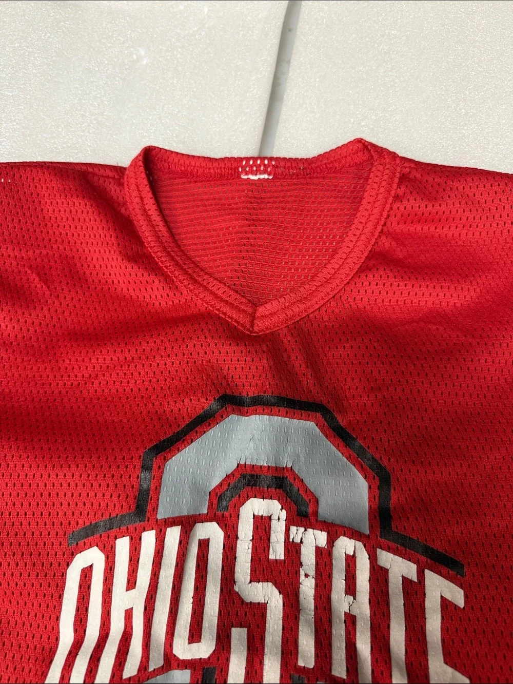 Ohio State Red Kids Mesh Team Tee